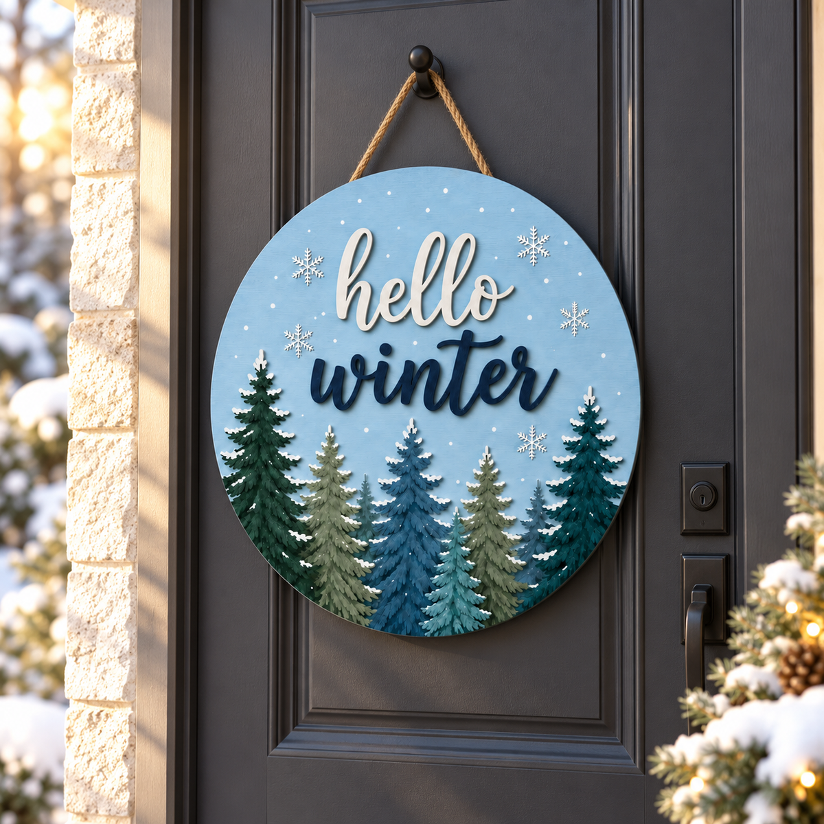 Hello Winter Wooden Sign, Snowy Pine Tree Door Hanger, Winter Front Porch Decor, Snowflake Woodland Seasonal Home Sign, Christmas Gift 4a2fe516-e84b-4ce3-b440-da1e2c088e39-Bi-n-hello-winter-tr-n-c-a-m-a-ng-1.png