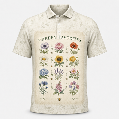 Garden Favorites Botanical Grid Polo - Polo shirt - All over printed 4a39a334-b1cb-41b8-af57-f232612e6d2b.png