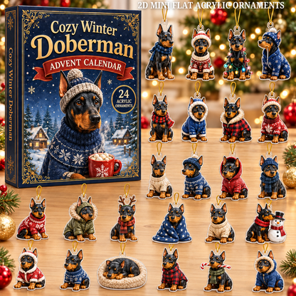 Cozy Winter Doberman Advent Calendar 2026 - 24-Day Festive Countdown, Acrylic Charms Blind Box - Gift For Doberman Lovers 4a5b377c-e5e8-4b7d-b198-f113b95cf855-doberman-text.png