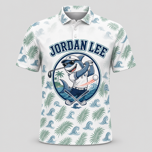 Personalized Shark Golfer Tropical AOP Polo - Personalized Polo shirt - All over printed 4ab75bea-4256-4728-bfe6-8aa9fcd70c41.png