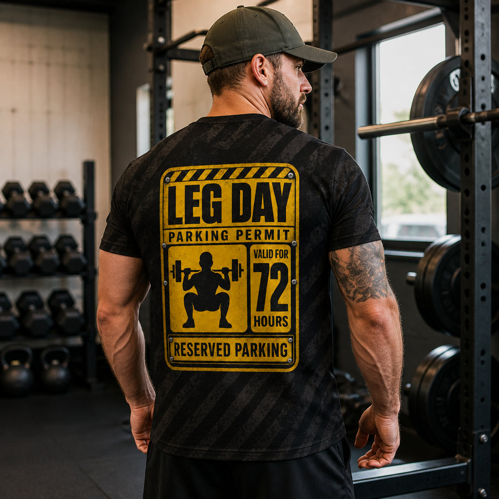 Leg Day Parking Permit – 72 Hours Tee - T-Shirt - All over printed 4ae8eda2-d7ef-41ab-9041-d49675421030.jpg