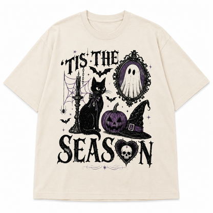 Tis the Spooky Season Halloween T-Shirt – Gothic Black Cat, Ghost & Pumpkin Graphic Tee, Witchy Fall Shirt for Halloween Lovers 4afe55ee-64f0-43fa-a1b8-5f65420cd20d-g4.png
