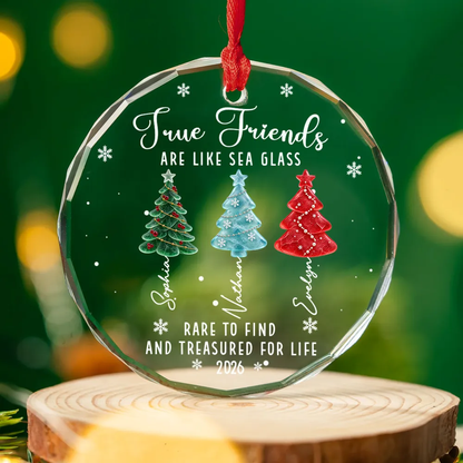 True Friends Rare To Find And Treasured For Life - Personalized Crystal Ornament - Christmas Gift For Friends, Sisters, Besties 4b53ece0-5c5c-498f-8728-389d4d5b5f36-banner-3_converted.png