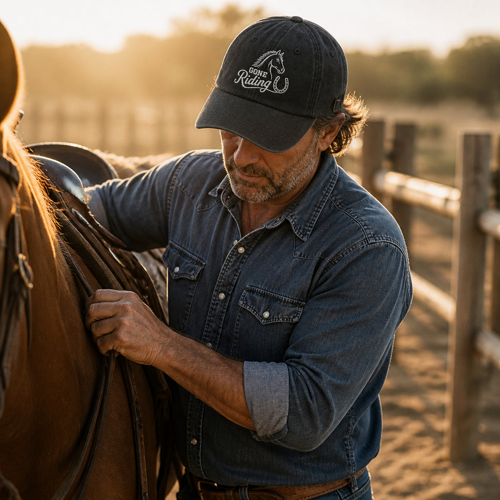Gone Riding Embroidered Dad Cap - Lifestyle 2