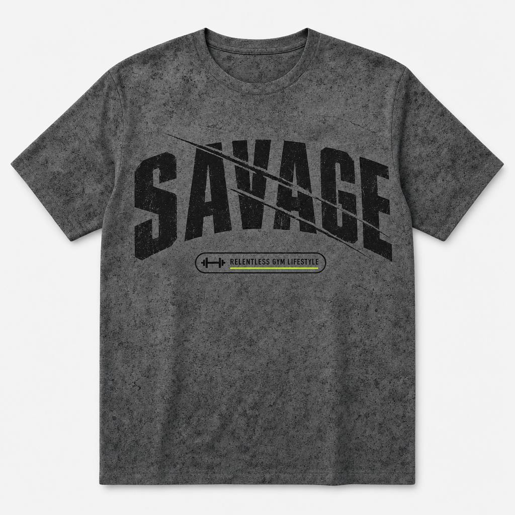 SAVAGE – Relentless Gym Lifestyle Tee - T-Shirt - All over printed 4cc23bfa-6887-4f81-8142-6fdc3a356b00.png