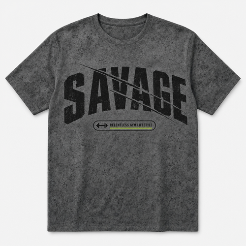 SAVAGE – Relentless Gym Lifestyle Tee - T-Shirt - All over printed 4cc23bfa-6887-4f81-8142-6fdc3a356b00.png