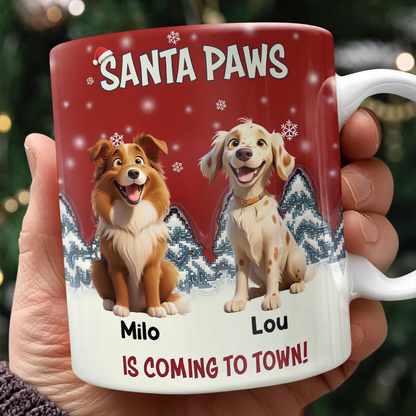 Custom Christmas Dog Mug - Personalized Christmas Birthday Gifts For Dog Lovers, Dog Dad And Mom, Dog Owners - Santa Paws 4e1aca20-d300-4213-8f9f-b38f078d66c6-MK-6-C-m-tay.png