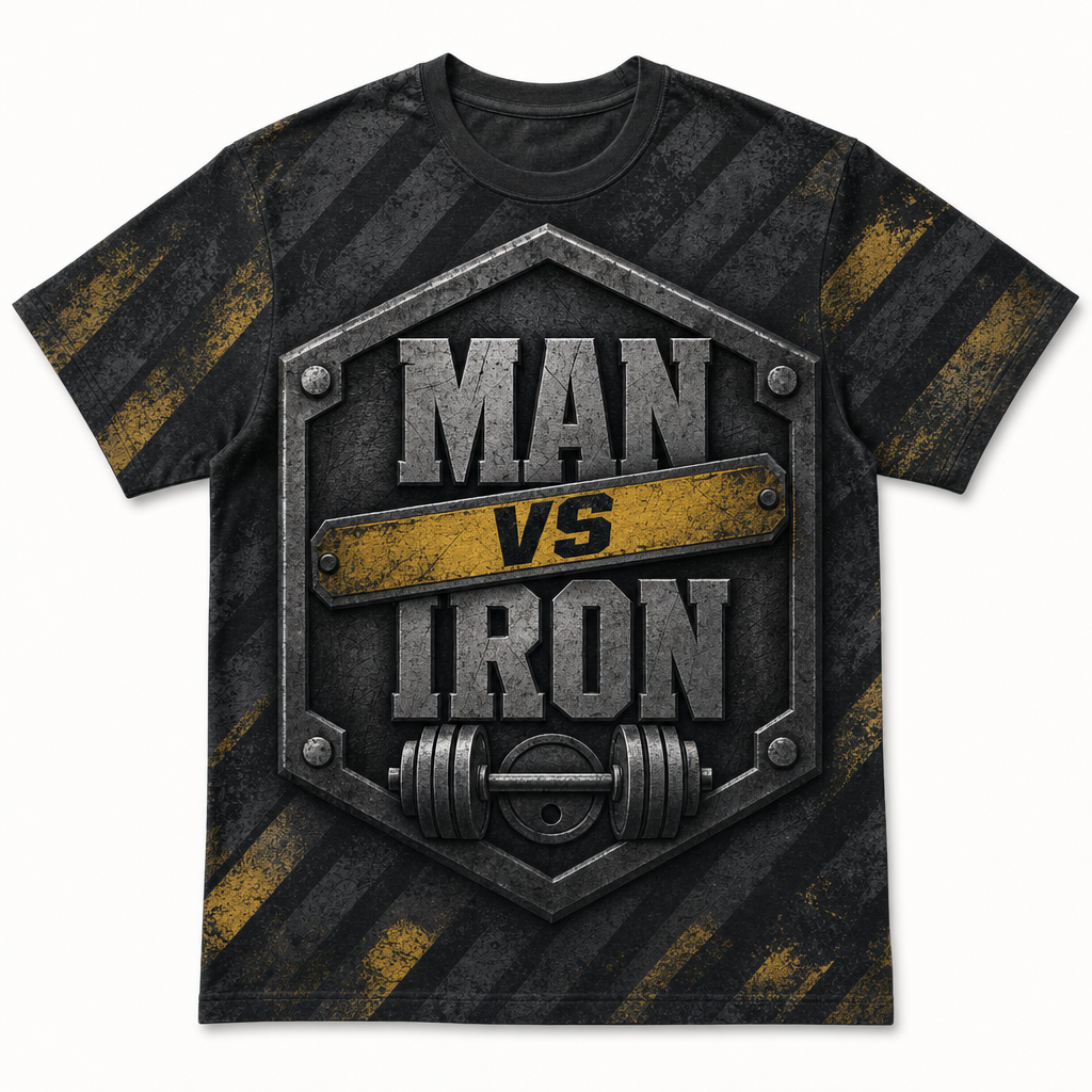 Man Vs Iron Industrial AOP Tee - T-Shirt - All over printed 4e54b26a-35d9-484f-90dd-b27043bd802c.png