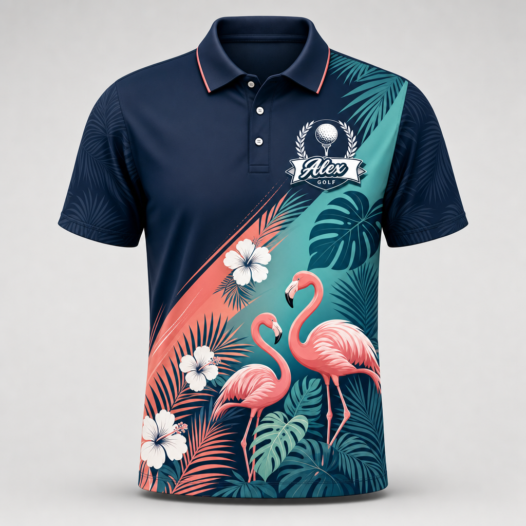 Flamingo Golf Polo – Custom Name - Personalized Polo shirt - All over printed 4f90a0dc-ed95-4cc3-87c0-30128549d9fd.png