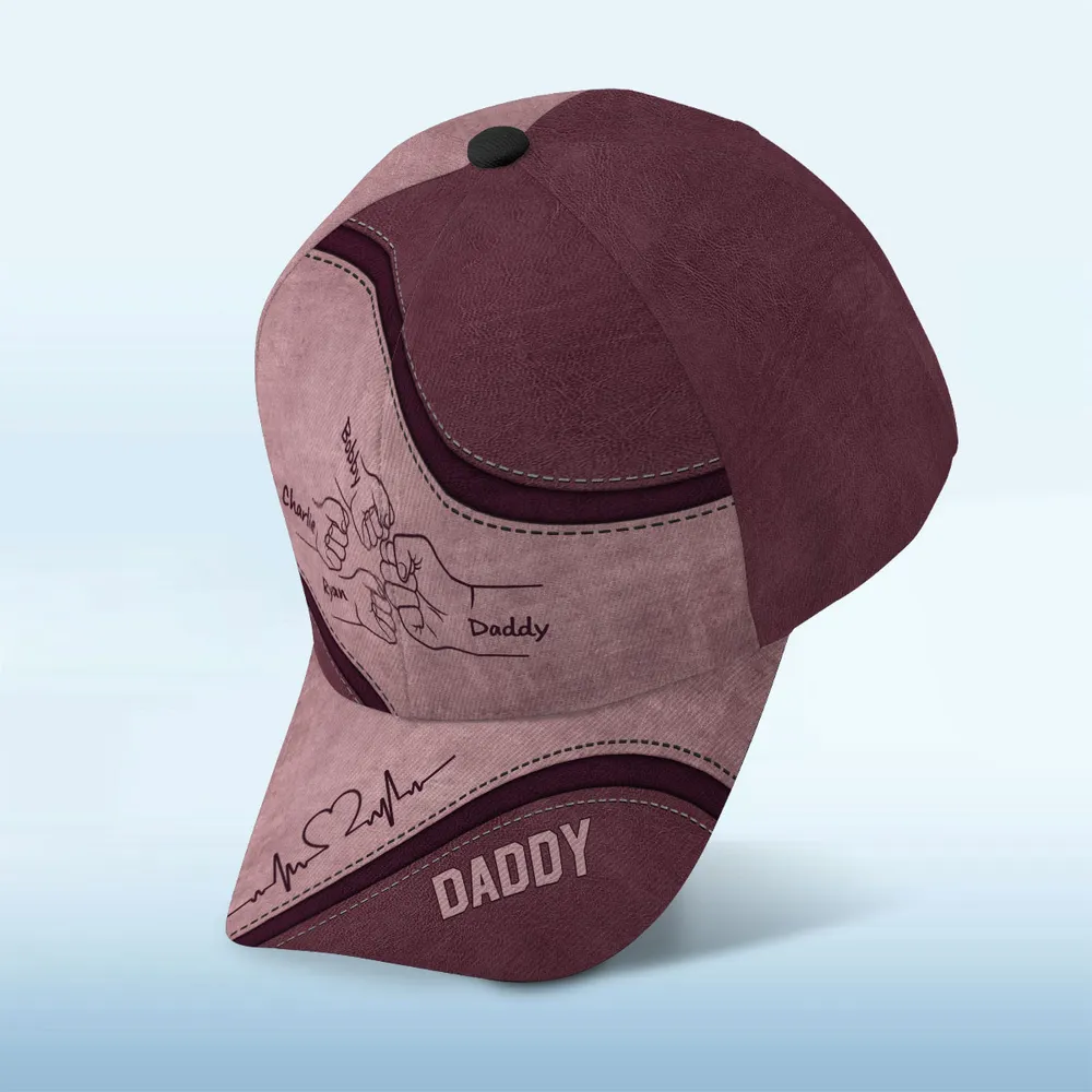 Fist Bump Daddy And Kids - Personalized Classic Cap - Gift For Father, Father's Day 5-1_14bae8ec-4c31-41bd-a2b8-33e888f1757c.png