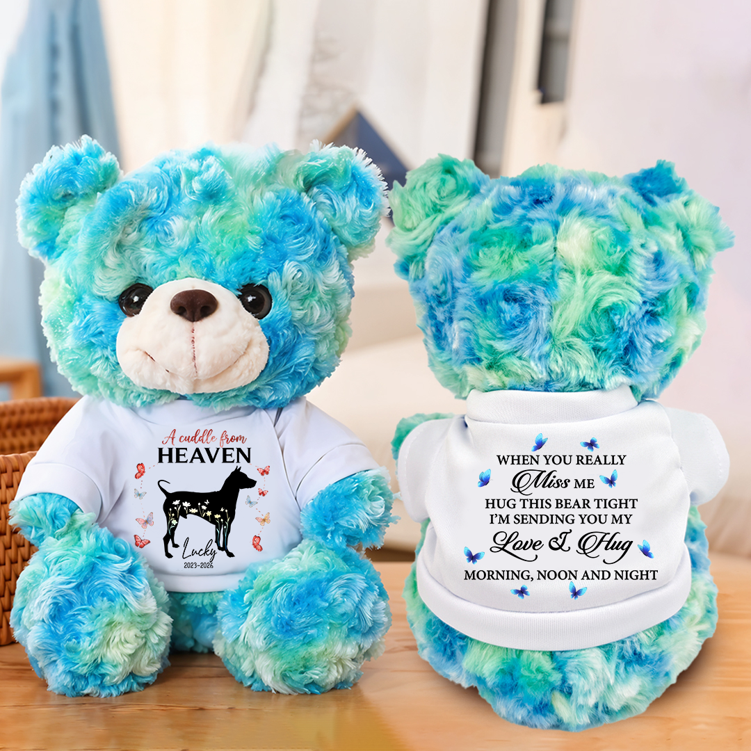 Dog Loss Forever Loved - Personalized Teddy Bear