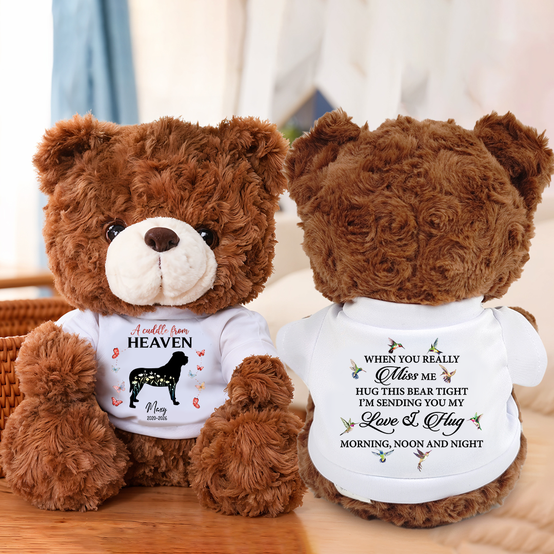 Dog Loss Forever Loved - Personalized Teddy Bear