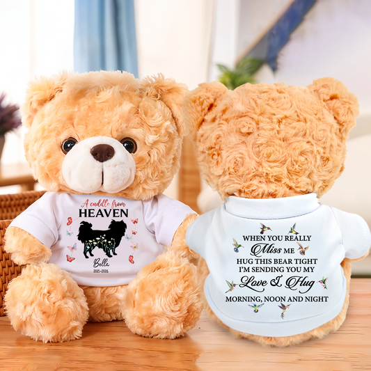 Dog Loss Forever Loved - Personalized Teddy Bear