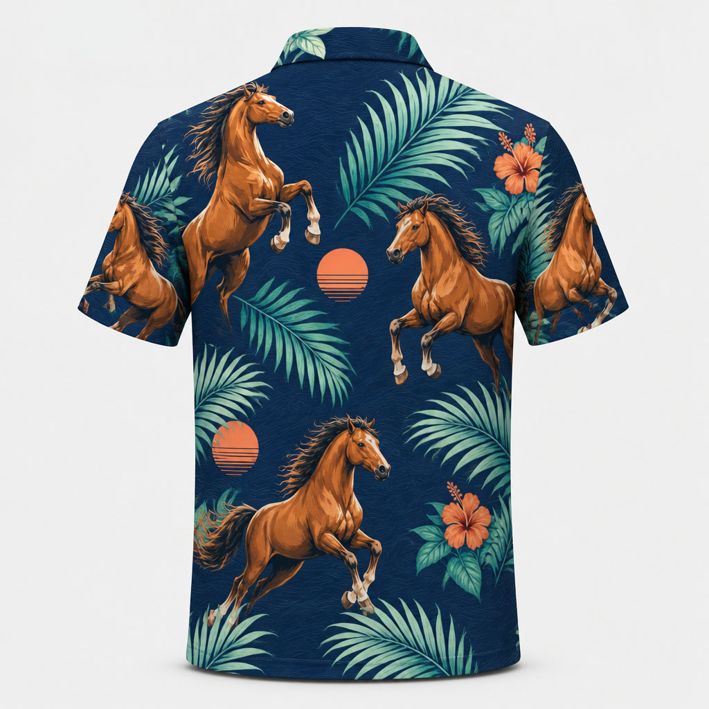 Galloping Horses Tropical AOP Polo - Polo shirt - All over printed 50585ede-8210-4a18-8a14-a00c32d5b753.jpg