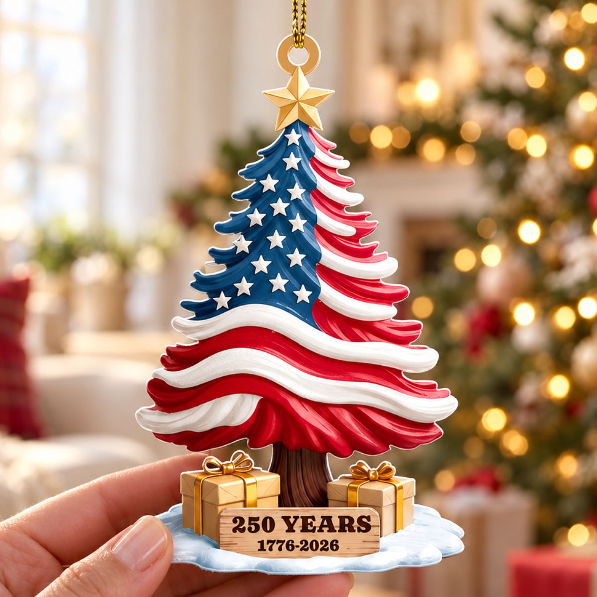 250th Anniversary Ornament 1776-2026, American Flag Christmas Tree Decor, Patriotic Holiday Gift, US History Keepsake, 250 Years of America 5078903e-6d20-4d4e-b5ca-7407a34b1887-banner-1.png