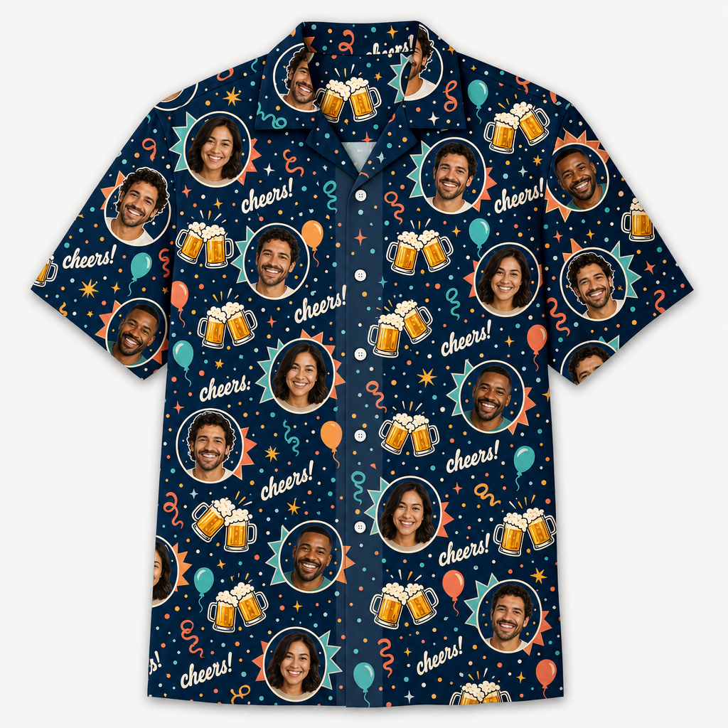 Custom Face Birthday Beer Hawaiian Shirt - Hero