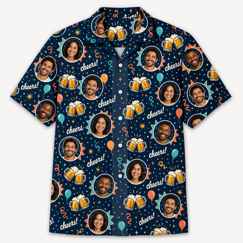 Custom Face Birthday Beer Hawaiian Shirt - Hero