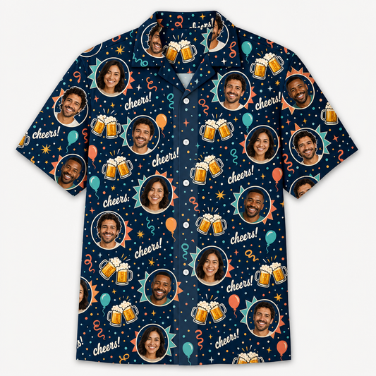 Custom Face Birthday Beer Hawaiian Shirt - Hero