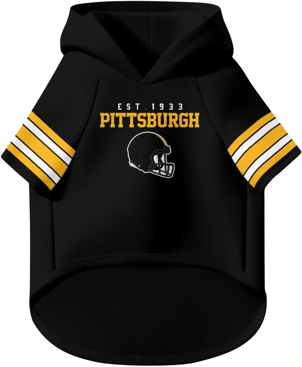 Pittsburgh Dog Hoodie T-Shirt Pet Clothes Jersey Custom Name and Number Gifts 516RTfmLzoL._AC_SL1500.jpg
