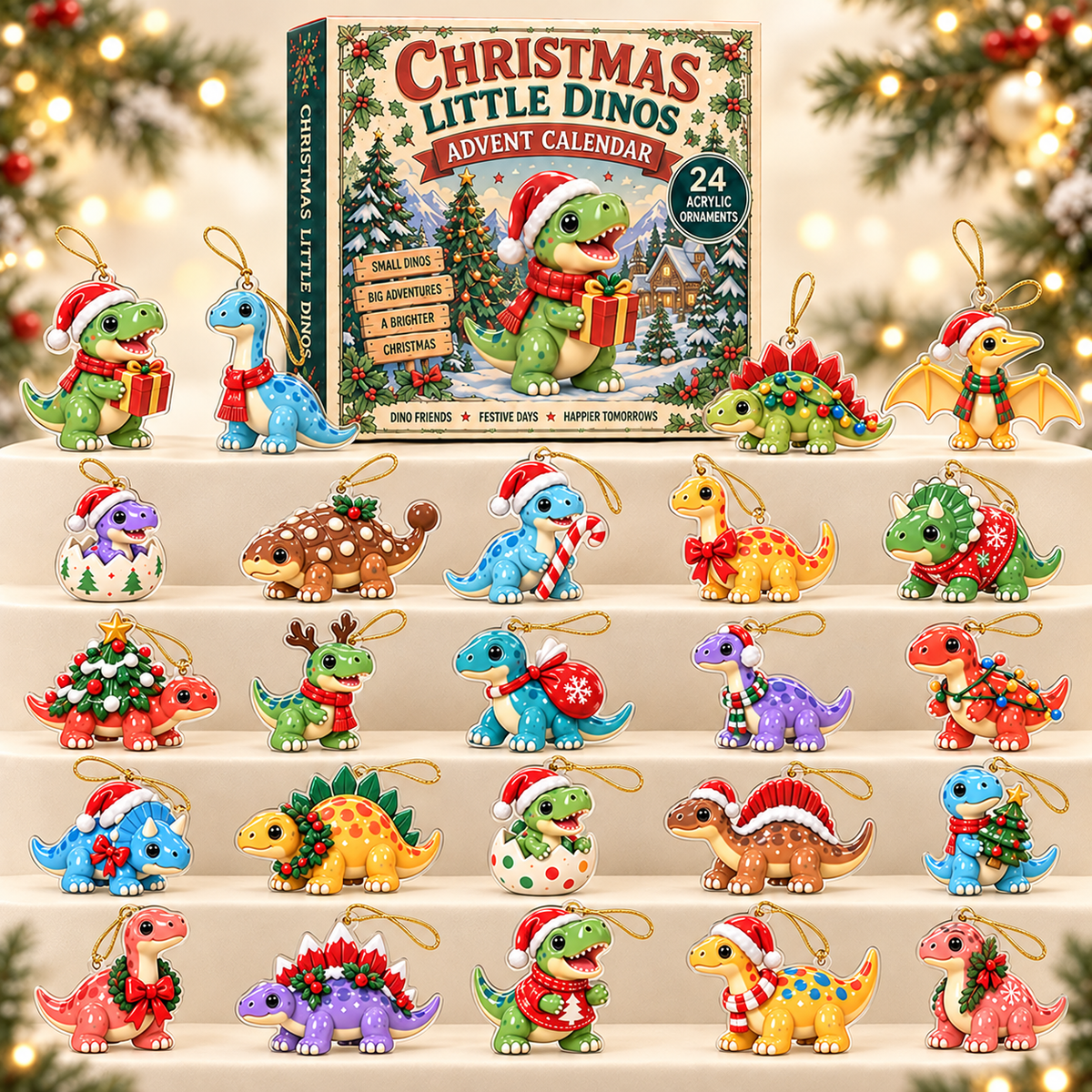 Christmas Little Dinos Advent Calendar 2026 - 24-Day Festive Countdown, Acrylic Charms Blind Box - Gift For Dinosaurs Lovers 519ec902-c7e9-4b66-a36e-f6f042d8029a-dino-box-charms.png