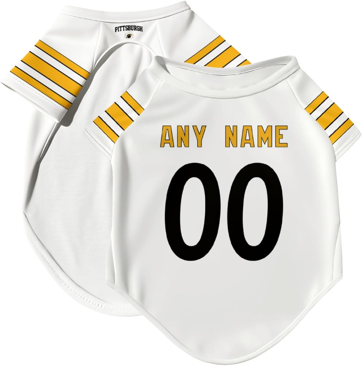 Pittsburgh Dog T-Shirt Jersey Style Pet Clothes Custom Name and Number Gifts 51A3uA9aEfL._AC_SL1200.jpg