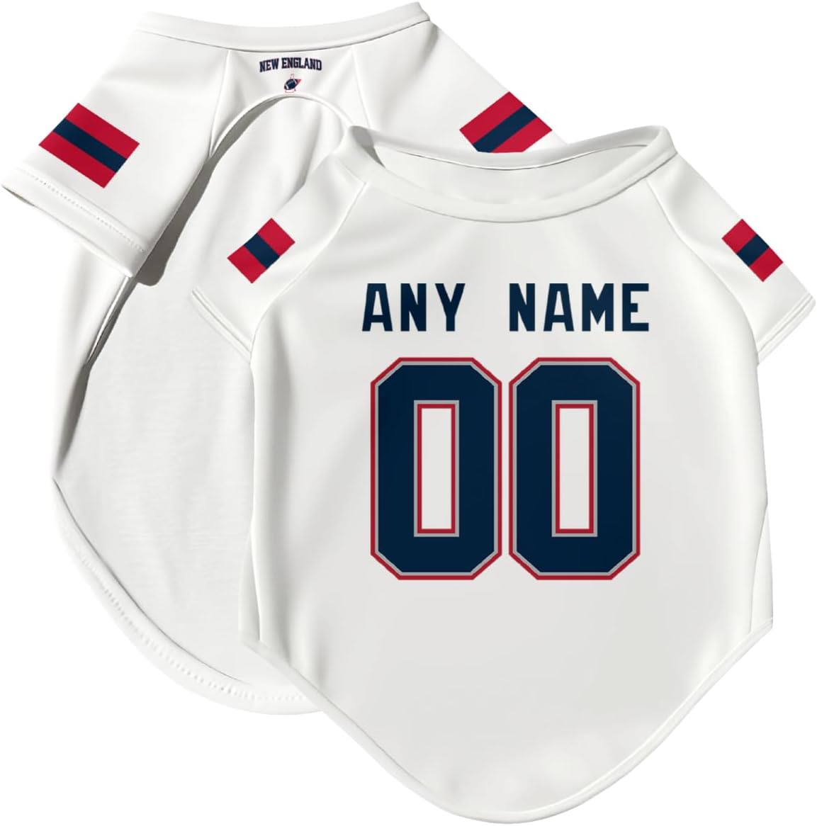 New England Dog T-Shirt Jersey Style Pet Clothes Custom Name and Number Gifts 51RvJ4kfyrL._AC_SL1200.jpg