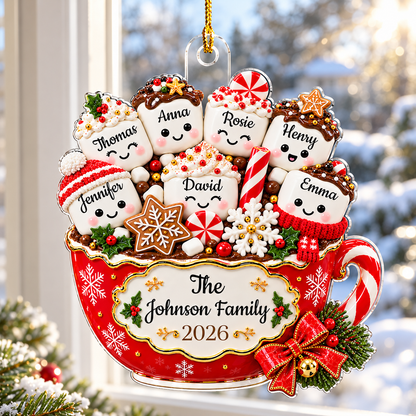 Personalized Hot Cocoa Family Christmas Ornament, Custom Names & Family Name, Marshmallow Mug Keepsake, Christmas Gift for Families 523ba19b-a928-46d9-b58d-1d3f09a47d96-banner-1.png