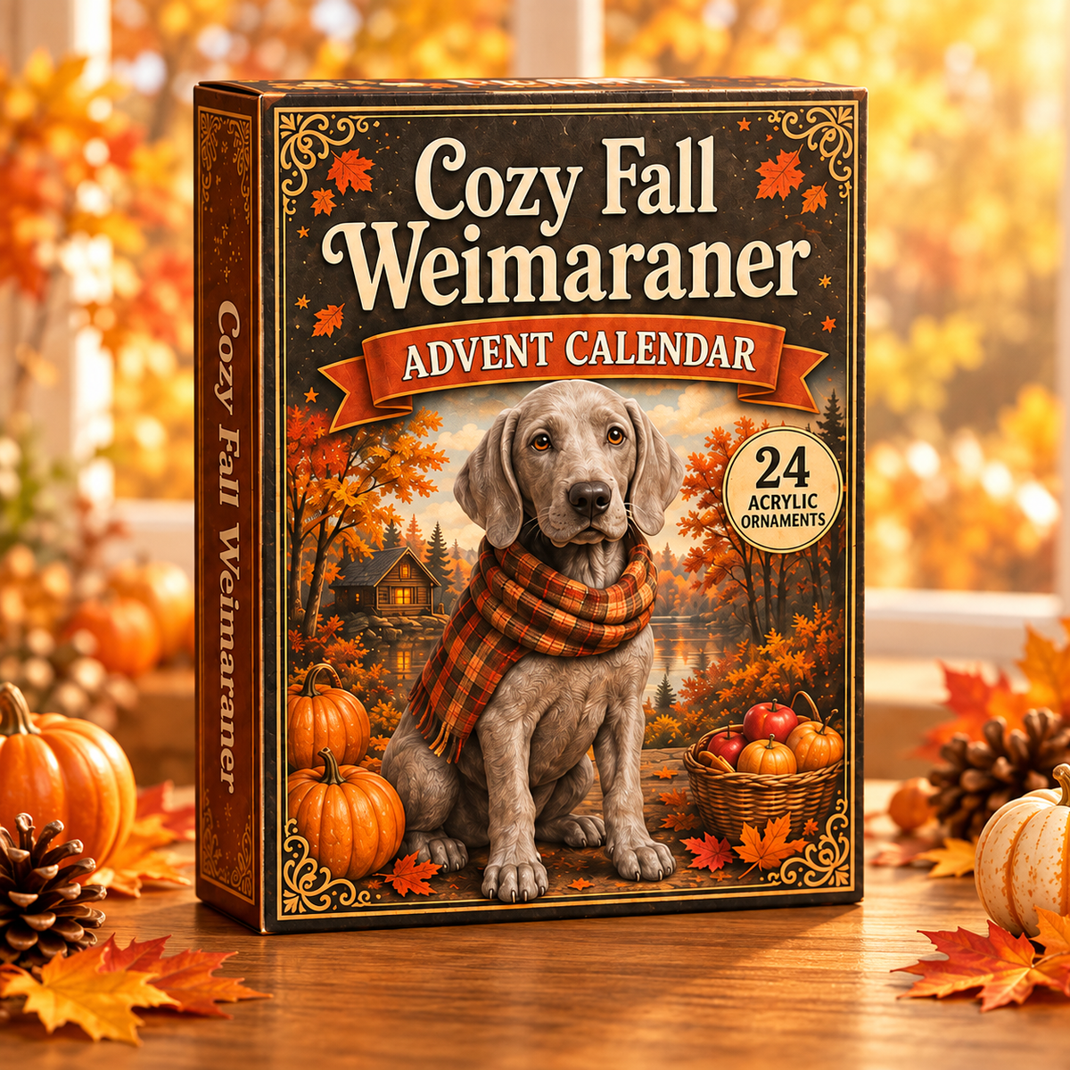 Cozy Fall Weimaraner Advent Calendar 2026 - 24-Day Festive Countdown, Acrylic Charms Blind Box - Gift For Weimaraner Lovers 5408ce07-b294-4b6a-bd32-b99cfffeb407-weimaraner-box.png