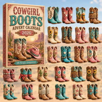 Cowgirl Boots Advent Calendar 2026 - 24-Day Festive Countdown, Acrylic Charms Blind Box - Gift For Family & Friends 547ed2c4-0bd4-4cce-9537-b9ef15751433-boots.jpg