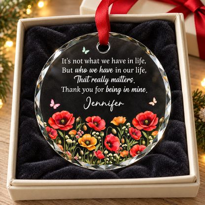 Thank You For Being In My Life - Personalized Glass Ornament - Christmas Gift For Bestie, Friends 552b9797-db5d-49b3-b8c5-32719a045622-banner-5.png