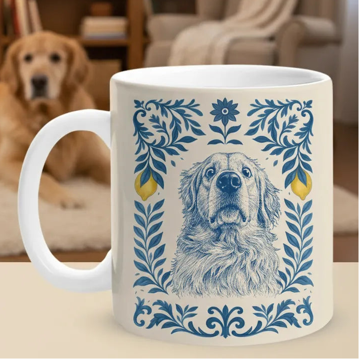 Tile Pattern Art - Personalized Pet Mug