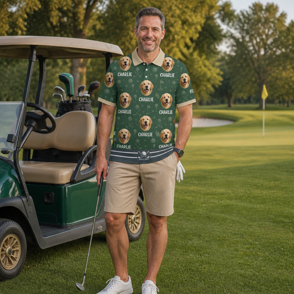 Golf Dad Photo Polo - Lifestyle 2