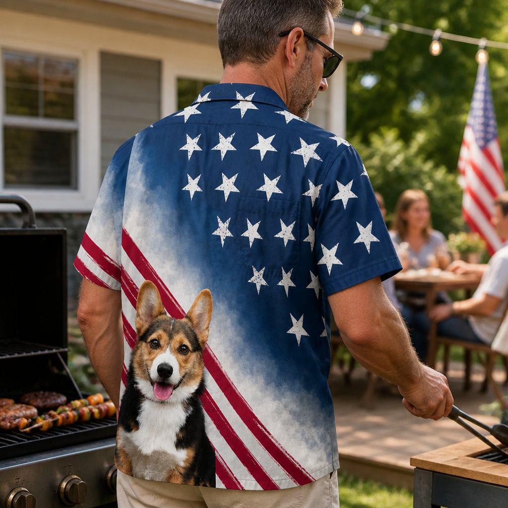 Custom Photo Veteran Memorial Hawaiian Shirt - Lifestyle 2