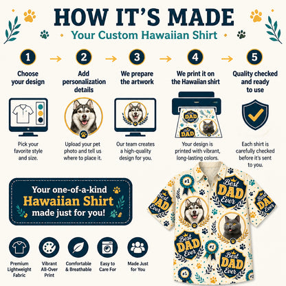 Best Dad Ever Pet Photo Hawaiian Shirt - How to customize