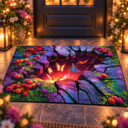 Magical Butterfly Portal Doormat, 3D Fantasy Illusion Rug, Enchanted Entryway Mat, Whimsical Home Decor 567b8e7f-c78c-4d7d-b3e3-2aecaf5d7dc7-tham-2.png