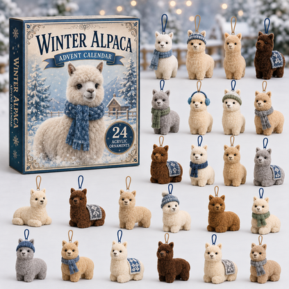 Winter Alpaca Advent Calendar 2026 - 24-Day Festive Countdown, Acrylic Charms Blind Box - Gift For Farm Lovers 56e56d03-872d-418d-9862-b9532b67d422-alpaca-box-charms.png