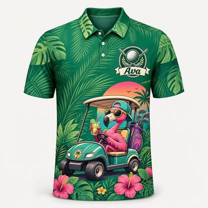 Custom Name Tropical Flamingo Golf AOP Polo - Personalized Polo shirt - All over printed 5733d96f-fb95-4b2b-a3c5-730e430859c8.png