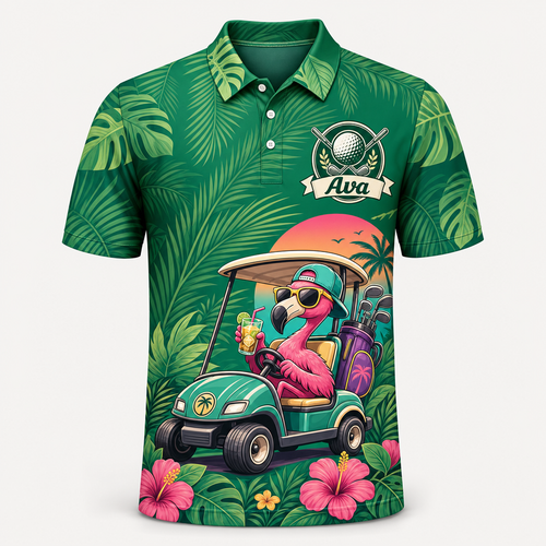 Custom Name Tropical Flamingo Golf AOP Polo - Personalized Polo shirt - All over printed 5733d96f-fb95-4b2b-a3c5-730e430859c8.png
