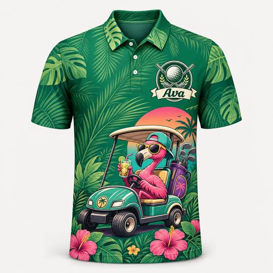 Custom Name Tropical Flamingo Golf AOP Polo - Personalized Polo shirt - All over printed 5733d96f-fb95-4b2b-a3c5-730e430859c8.png