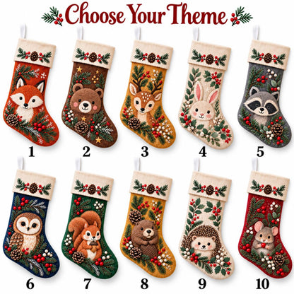 Personalized Christmas Stocking Woodland Animal Forest Creature Rustic Fireplace Mantel Decor 57420f9b-12ea-43ba-bcda-070ad6ea8ab6-option.jpg