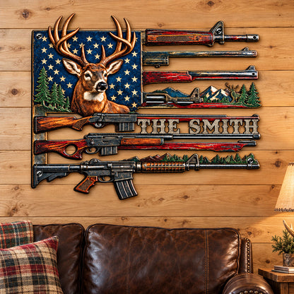 Deer Hunting Metal Wall Art - Custom Gifts for Him 575f5e9b-60f9-48e0-be67-d76e906d8f64-3.jpg