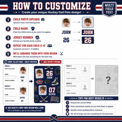 Hockey Dad Polo - How to customize