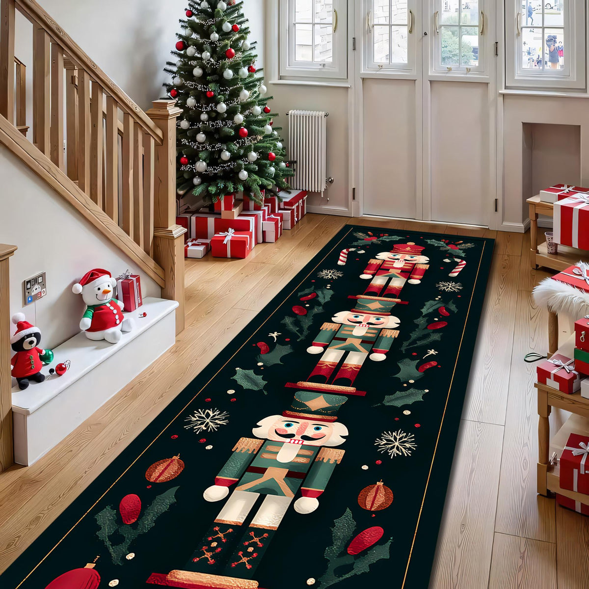 Christmas Nutcracker Runner Rug, Festive Holiday Hallway Carpet, Long Xmas Floor Mat, Classic Toy Soldier Christmas Home Decor 587ffeea-9faa-42da-835a-8c229d232035-2.jpg