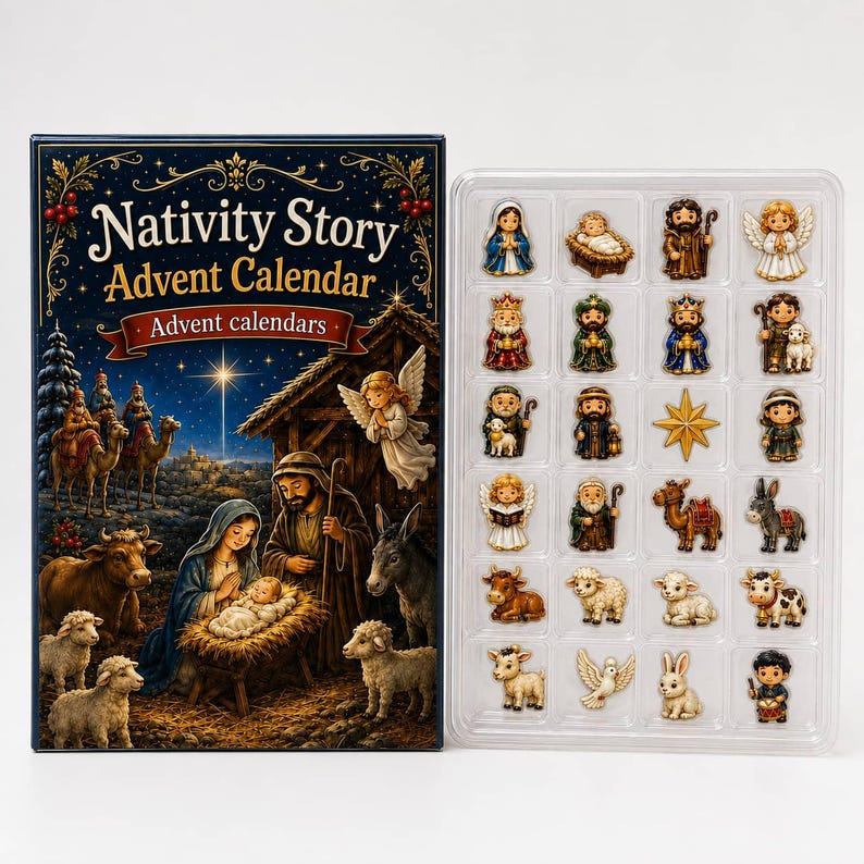 Nativity Story Advent Calendar: 20 Resin Charms Christmas Countdown Blind Box, Special Gift 58b5da40-9dbc-482a-bb67-44960a5cacbe-vb3.jpg