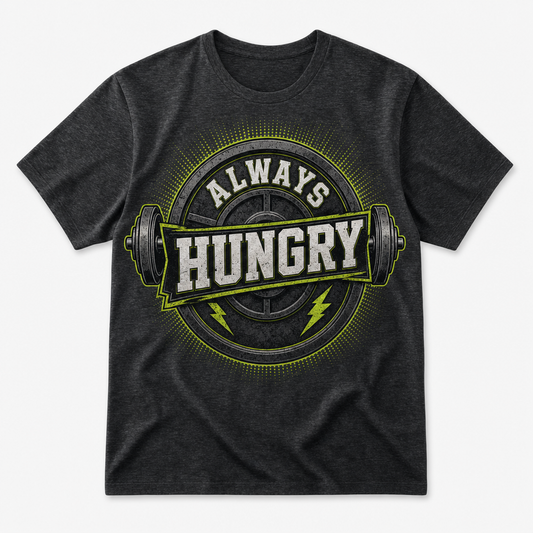 Always Hungry Gym Badge Tee - T-Shirt - All over printed 58e4f397-90c0-4d76-ae5b-5f132a9c2aa4.png