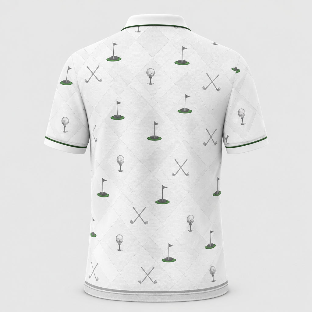 Custom Kids Face Golf Polo – AOP - Back view