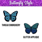 Embroidered Butterfly Memorial Hoodie - Custom Name, Date & Quote Sweatshirt - A Big Piece of My Heart Lives In Heaven