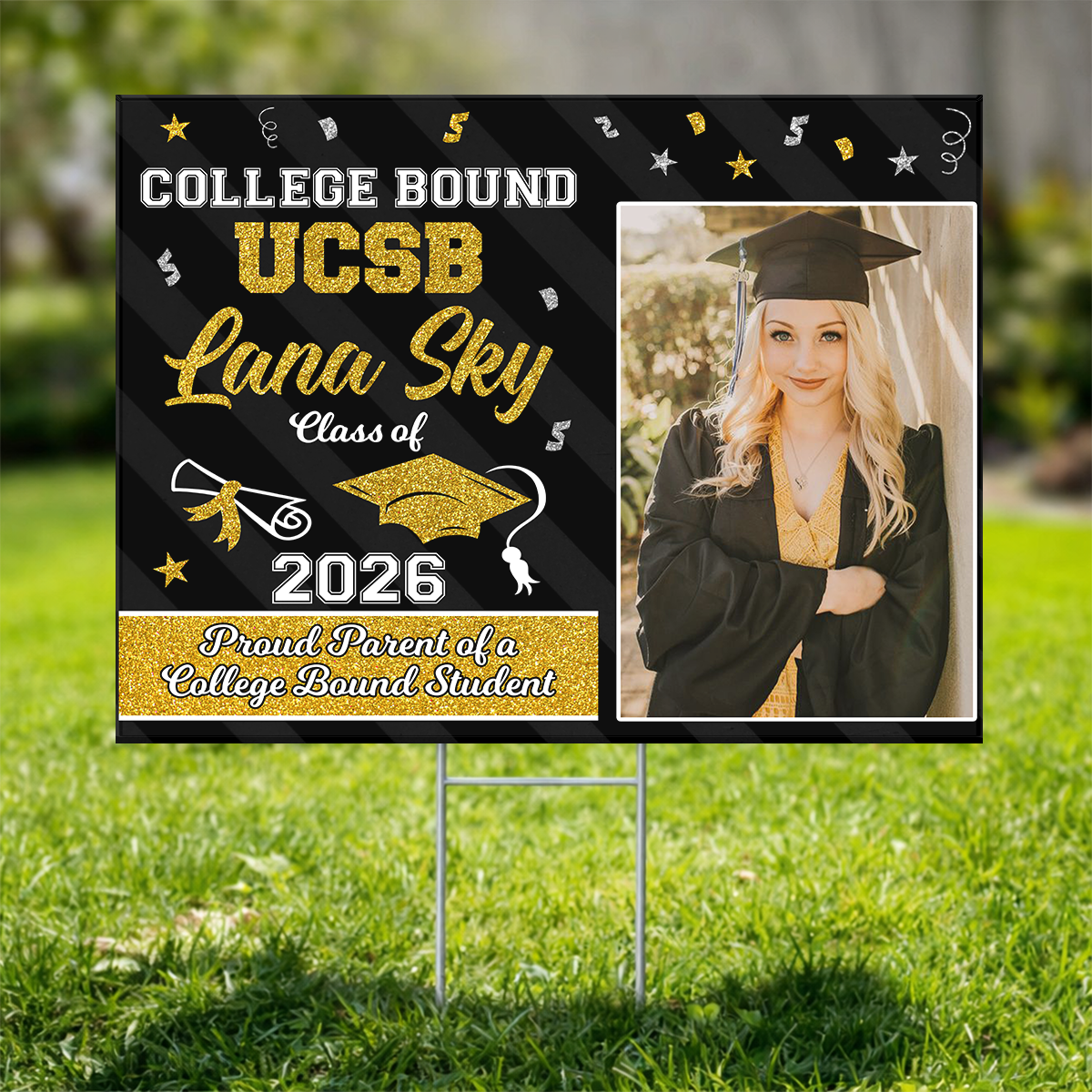 Graduation Party Decorations - Class of 2026 Lawn Sign