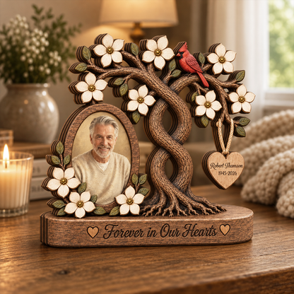 Memorial Photo Wooden Block, Loss of Loved One Keepsake, Personalized Bereavement Gift, Loss Of Mom Dad Grandma Grandpa