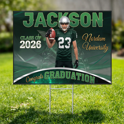 School Name Graduation Yard Sign Class of 2026 Lawn Sign